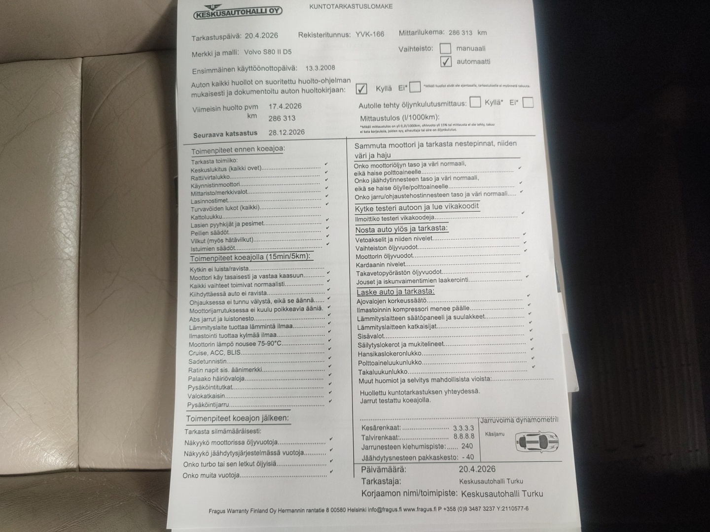 VOLVO S80 2008