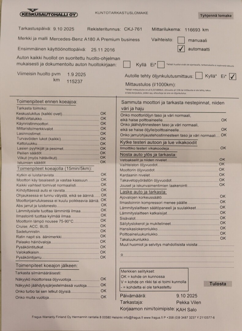 MERCEDES-BENZ A 2016