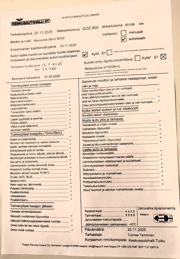 MERCEDES-BENZ B 2020