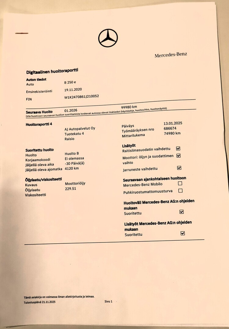 MERCEDES-BENZ B 2020