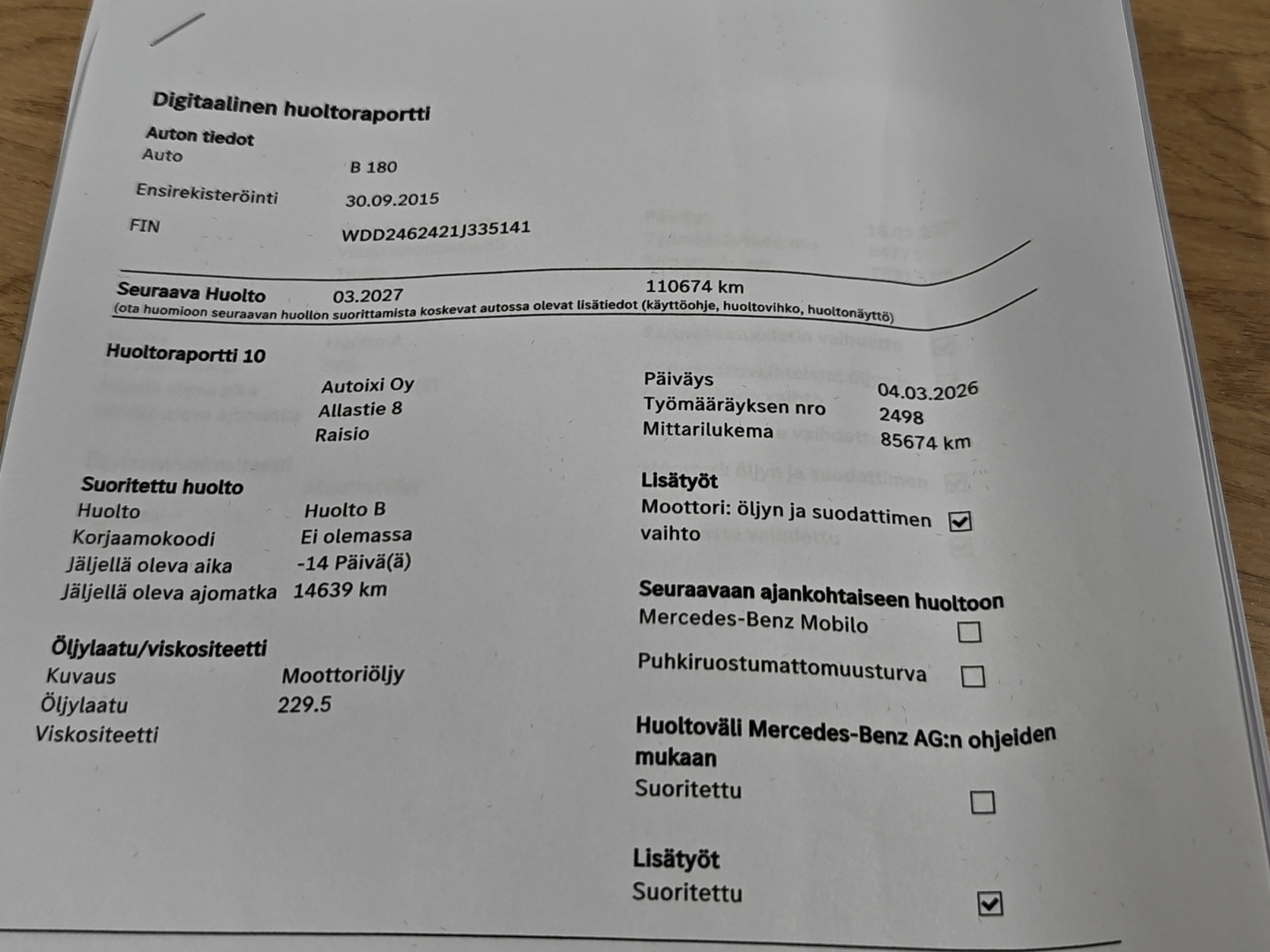 MERCEDES-BENZ B 2015