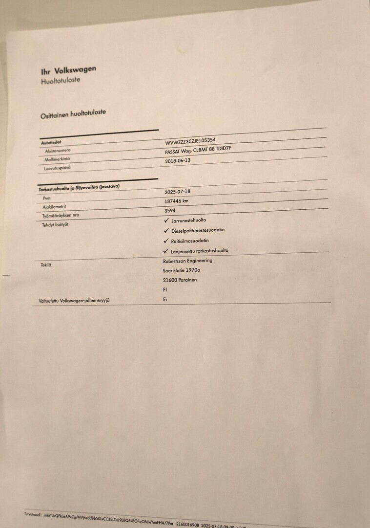 VOLKSWAGEN Passat 2018