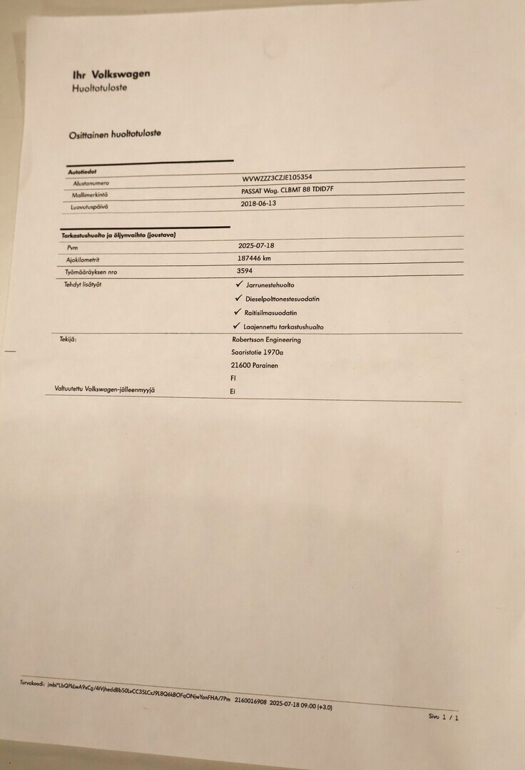 VOLKSWAGEN Passat 2018