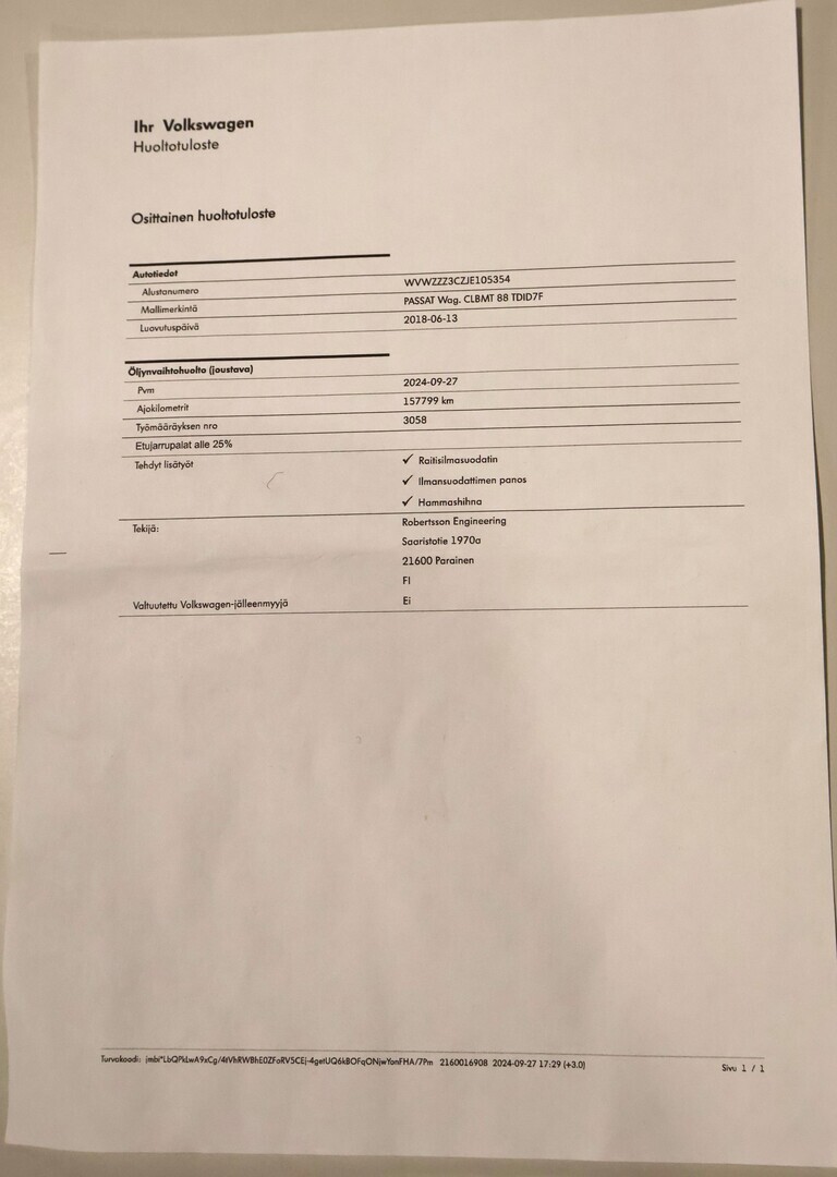 VOLKSWAGEN Passat 2018