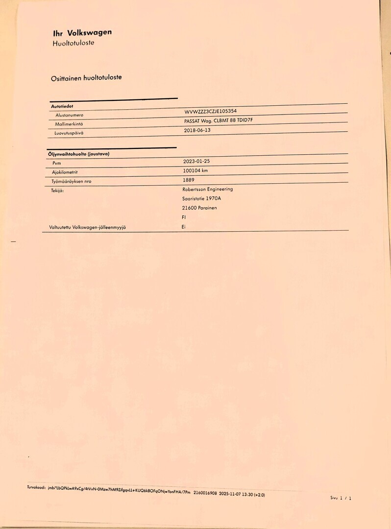 VOLKSWAGEN Passat 2018