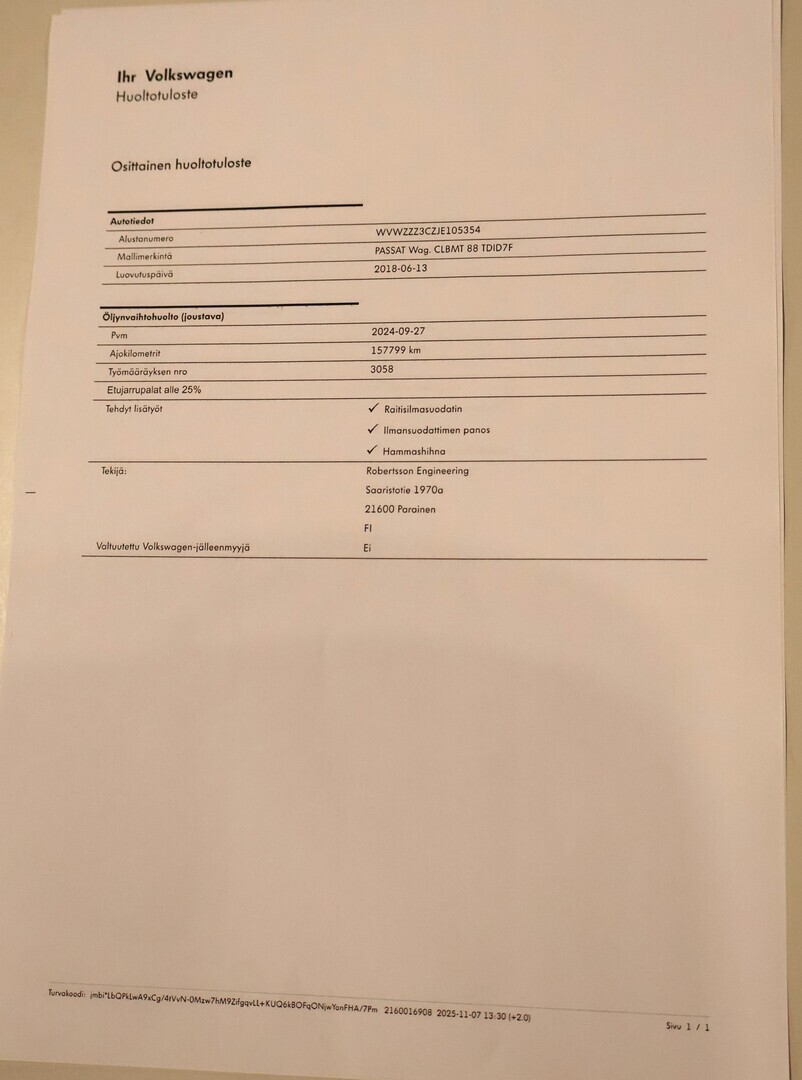 VOLKSWAGEN Passat 2018