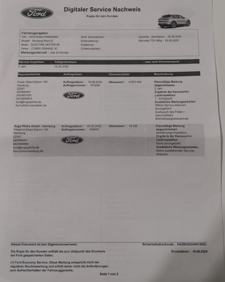 FORD Mustang Mach-E 2022