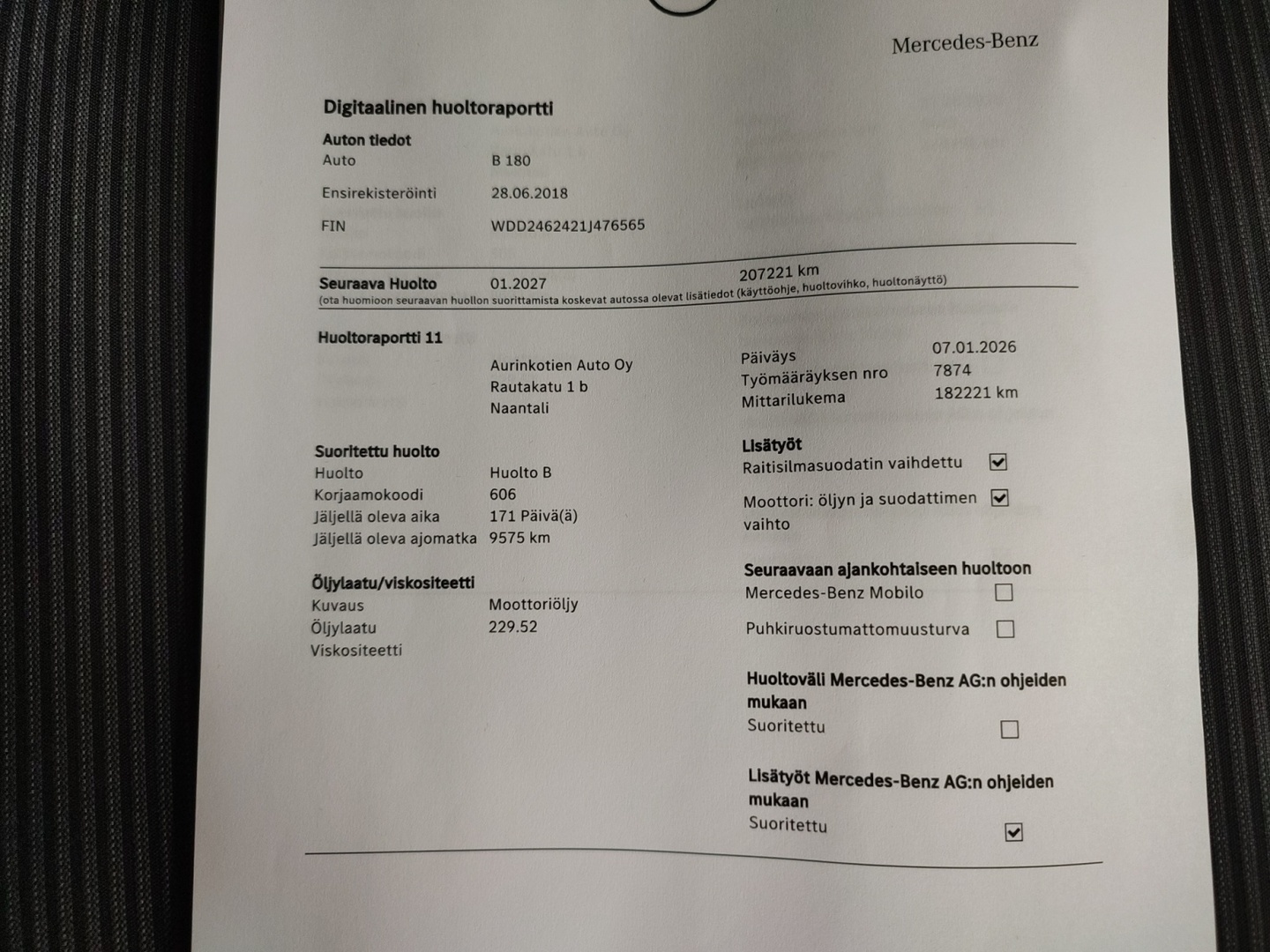 MERCEDES-BENZ B 2018