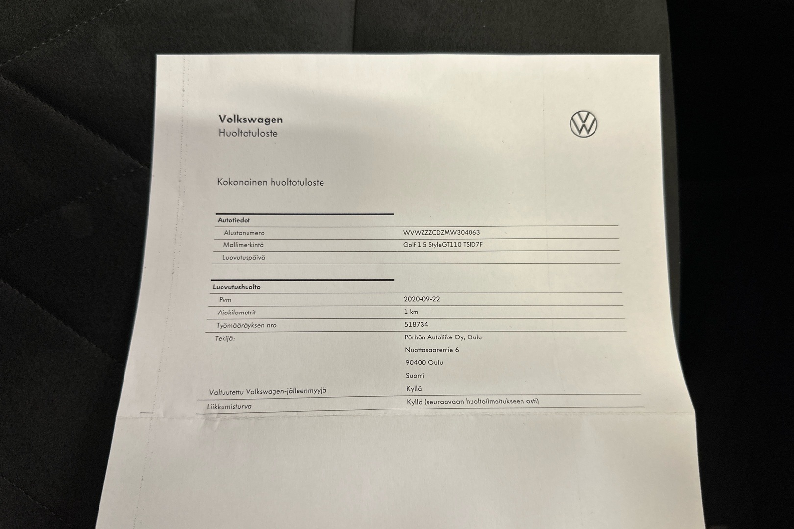 VOLKSWAGEN Golf 2020