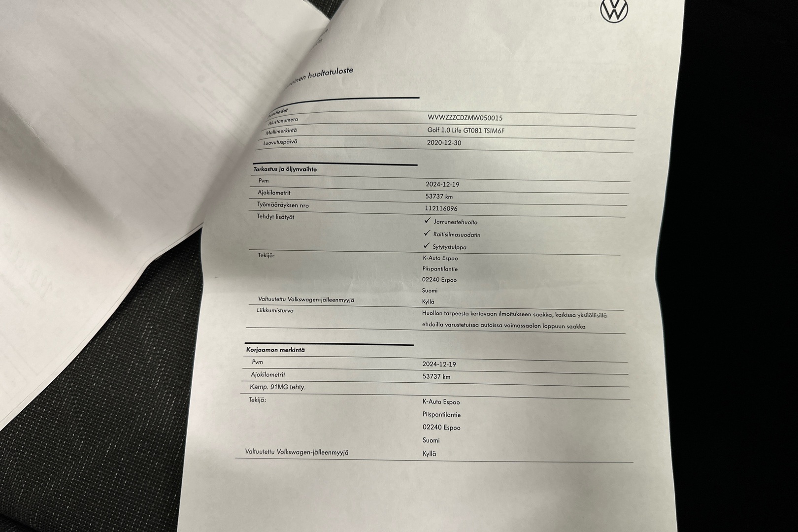 VOLKSWAGEN Golf 2020