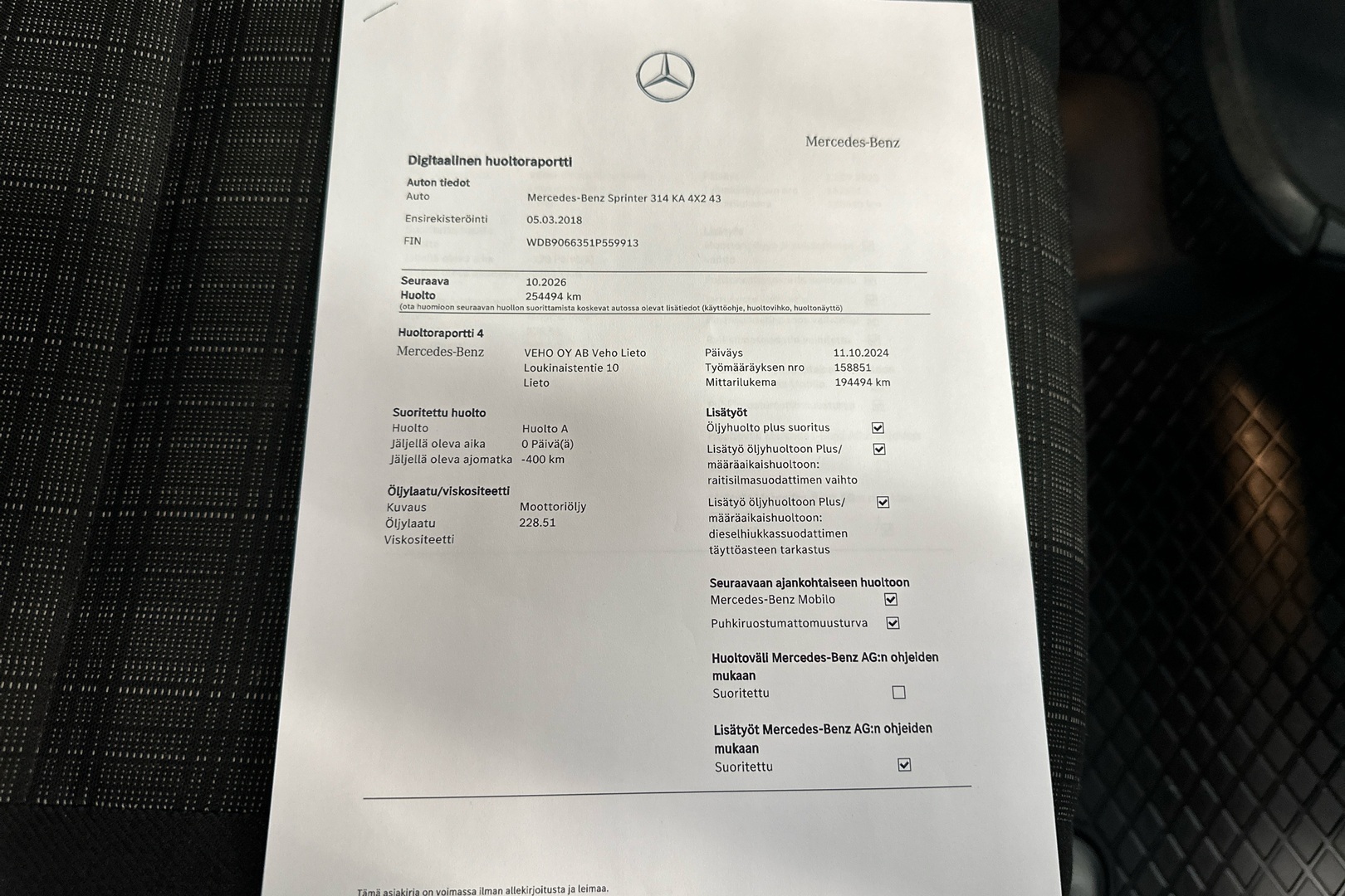 MERCEDES-BENZ Sprinter 2018