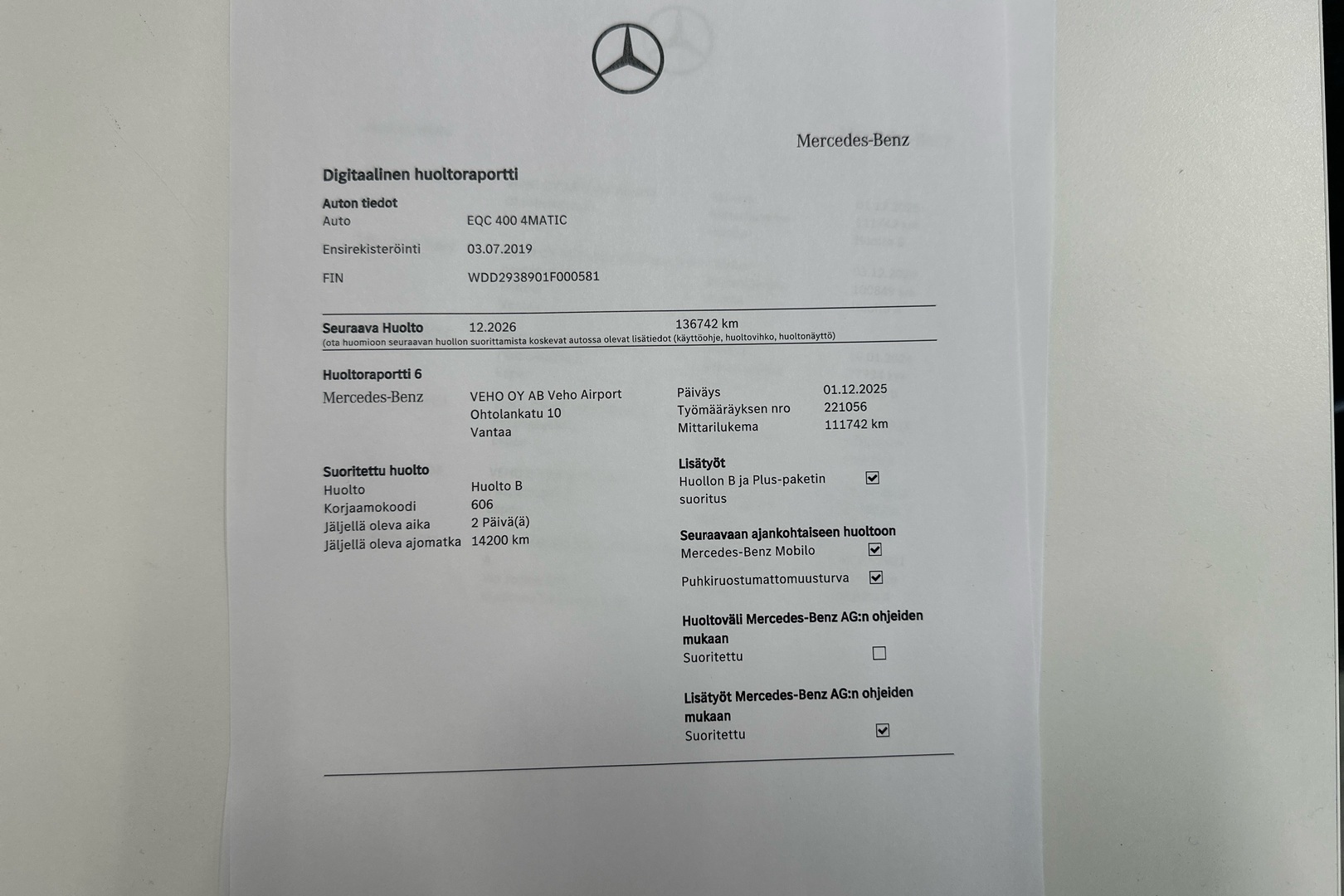 MERCEDES-BENZ EQC 2019