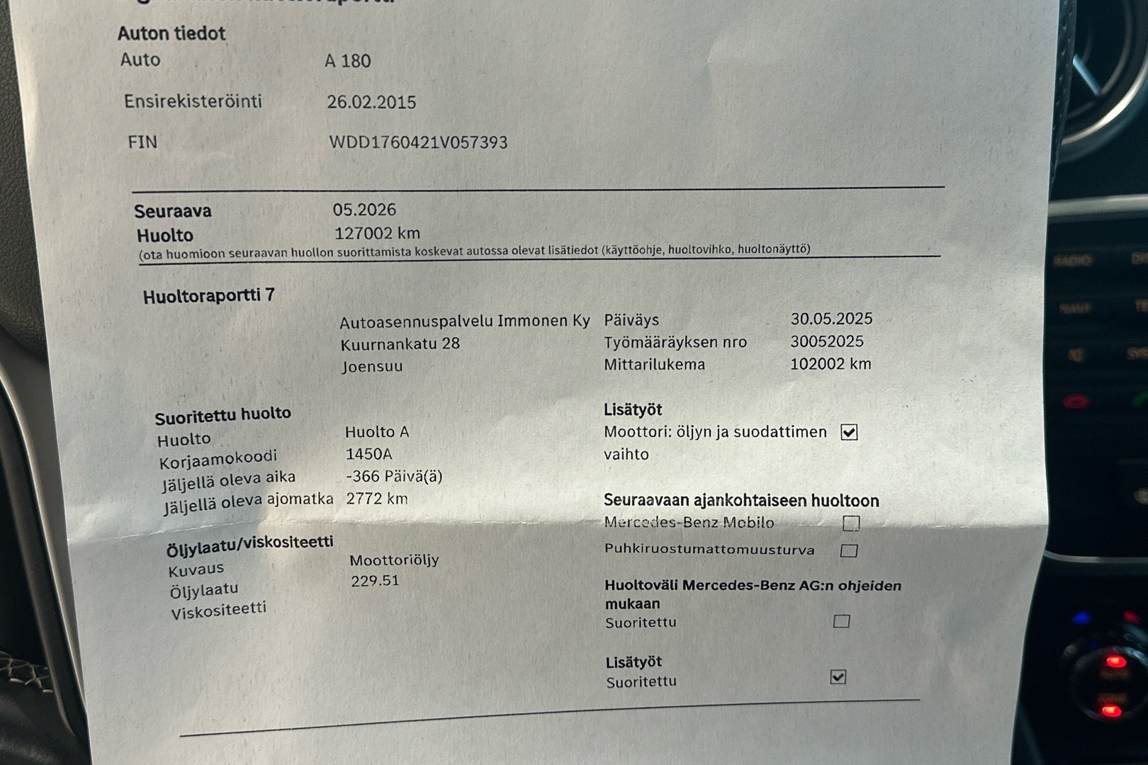 MERCEDES-BENZ A 2015