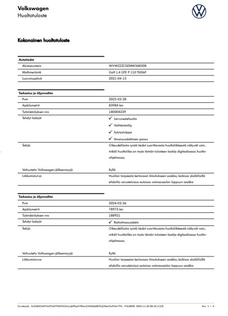 VOLKSWAGEN Golf 2021