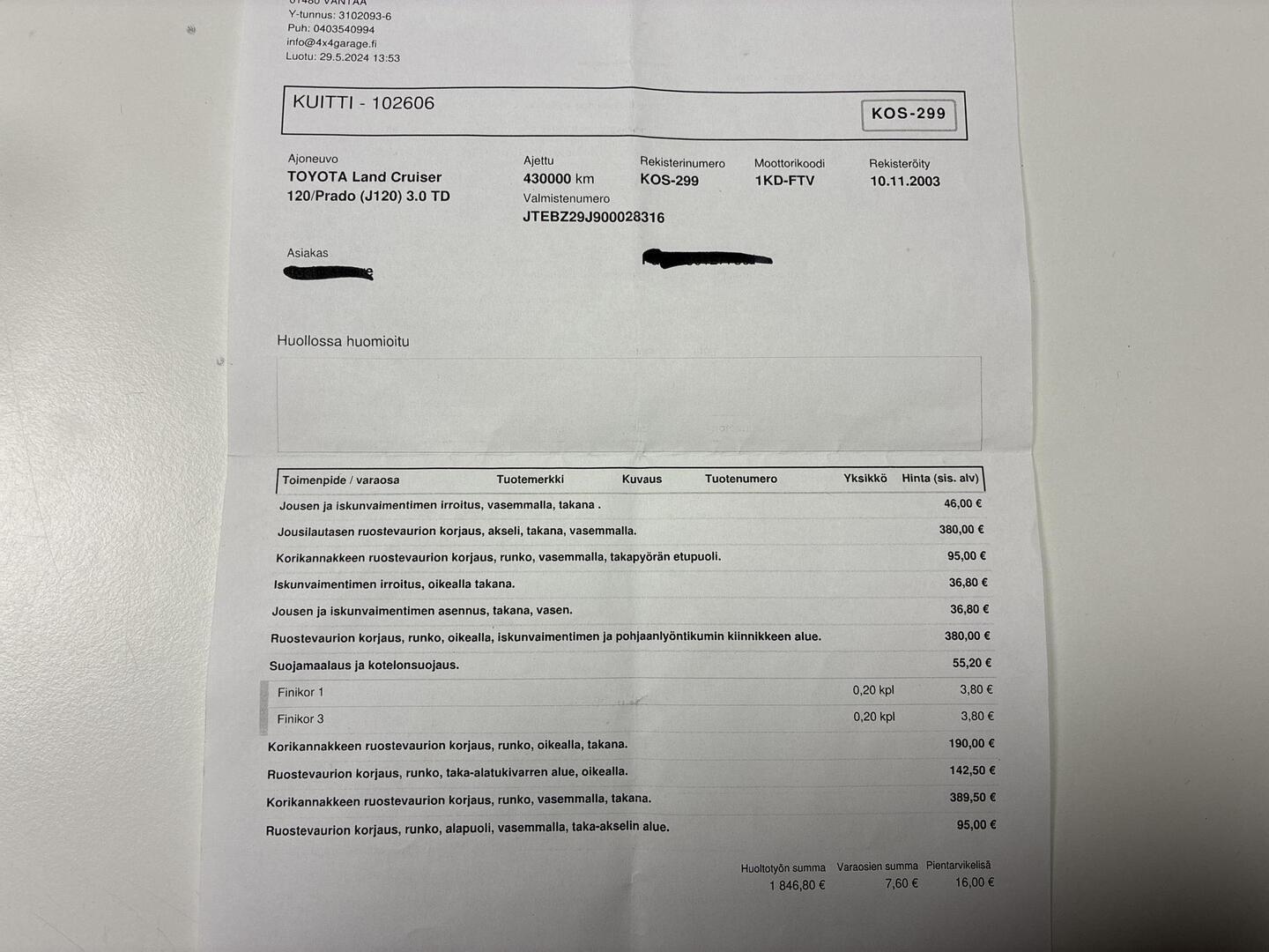 TOYOTA Land Cruiser 2003