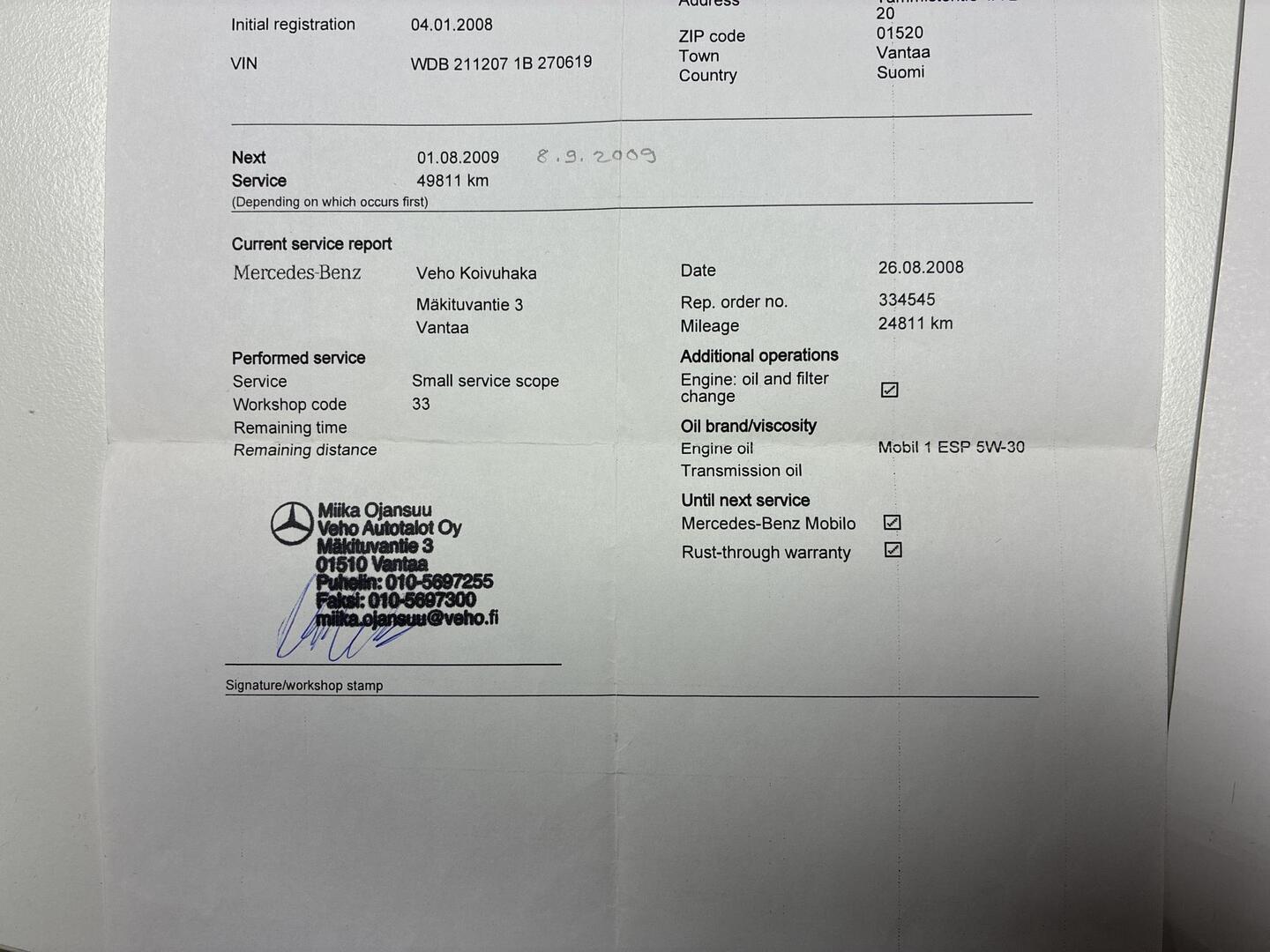 MERCEDES-BENZ E 2008