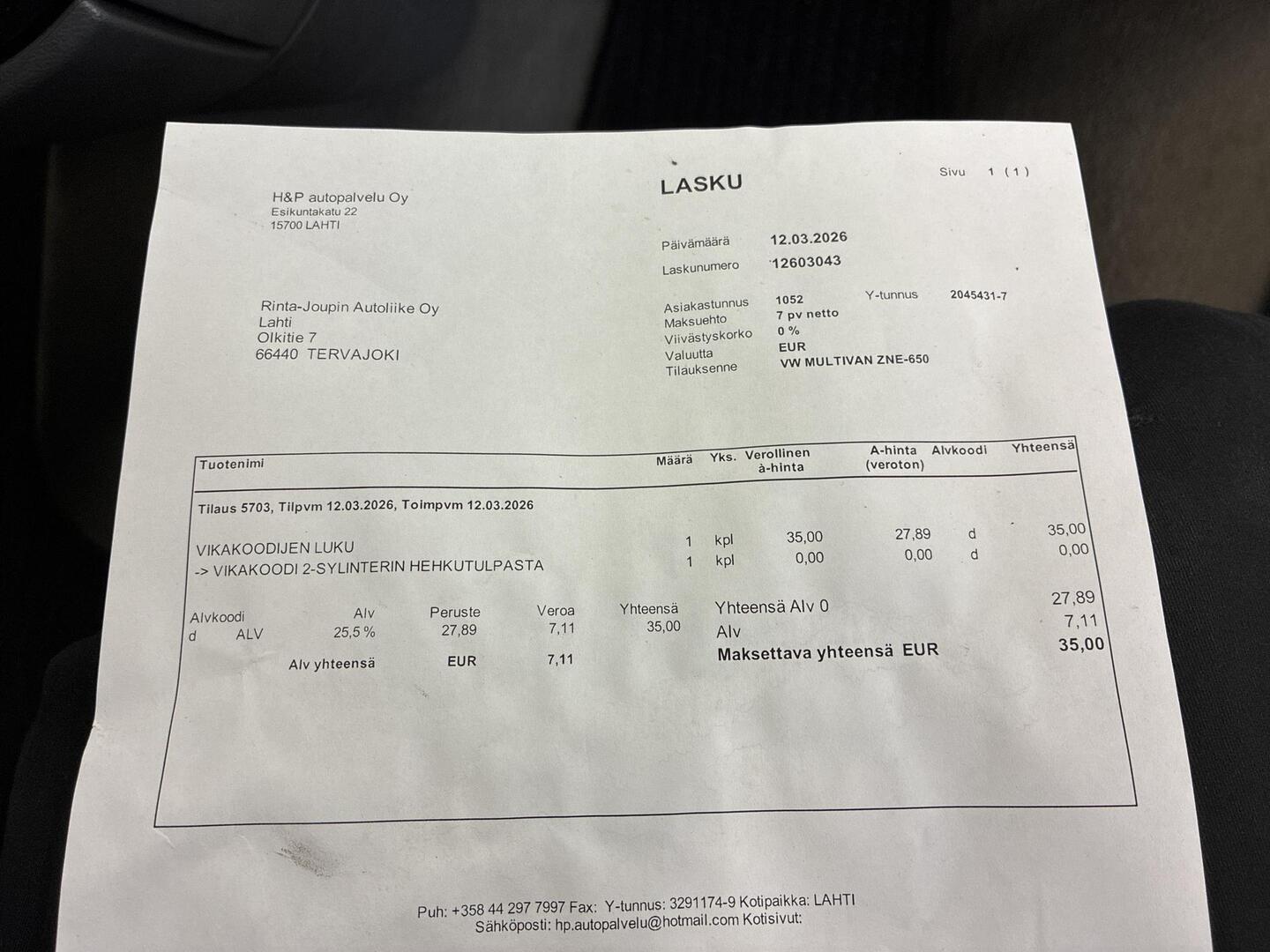 VOLKSWAGEN Multivan 2007