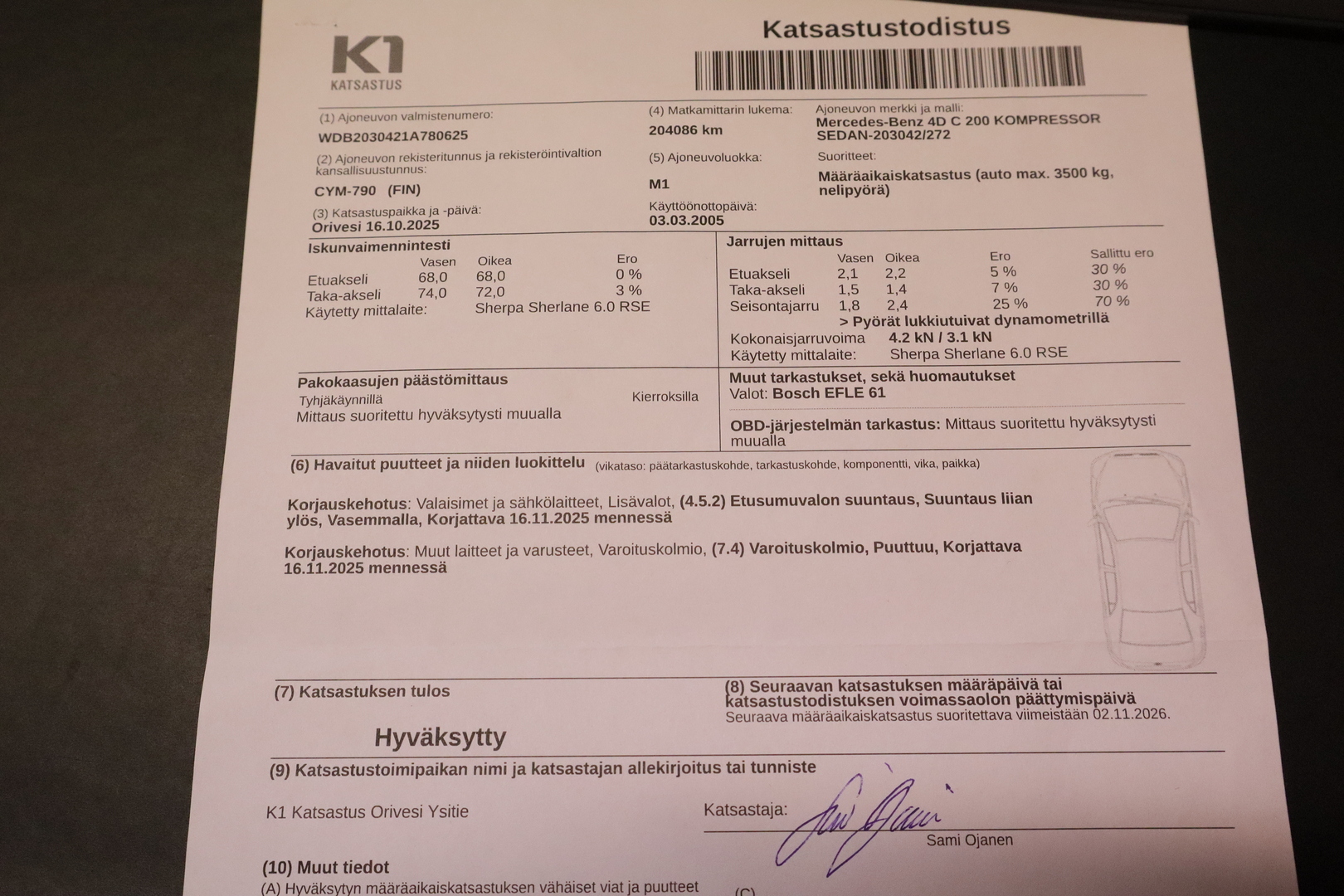 MERCEDES-BENZ C 2005