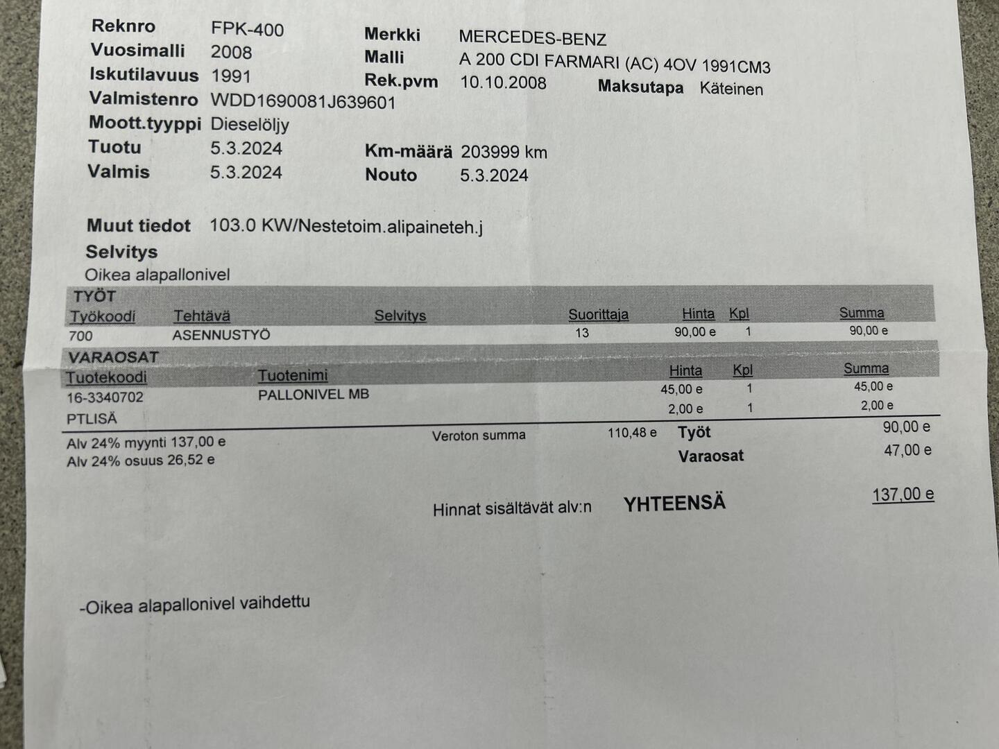 MERCEDES-BENZ A 2008