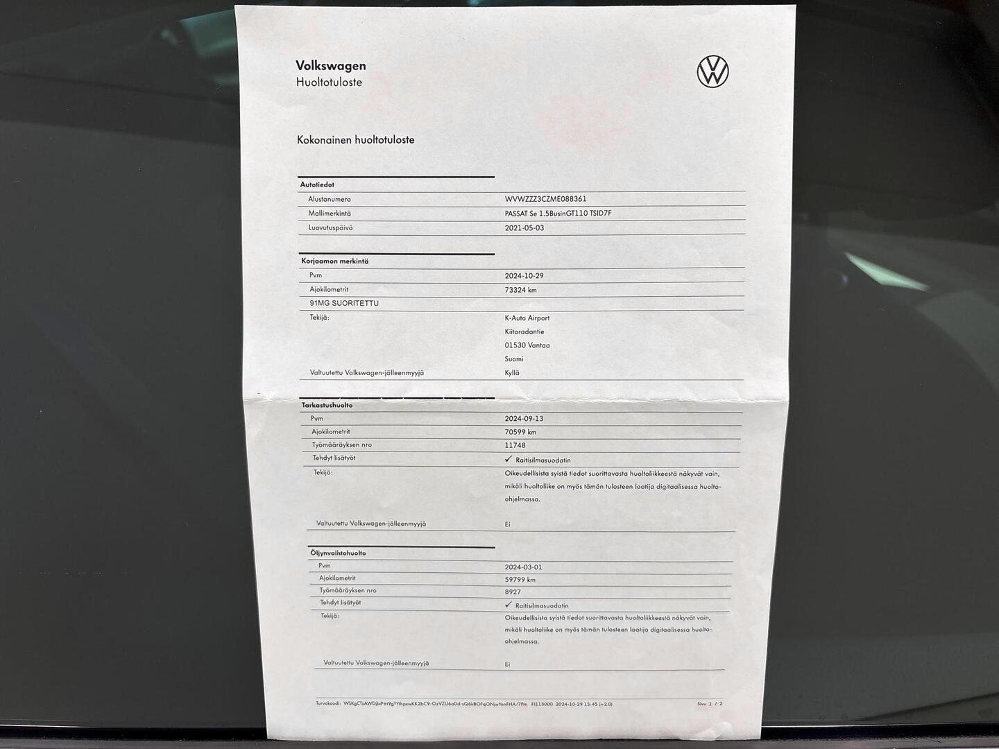 VOLKSWAGEN Passat 2021