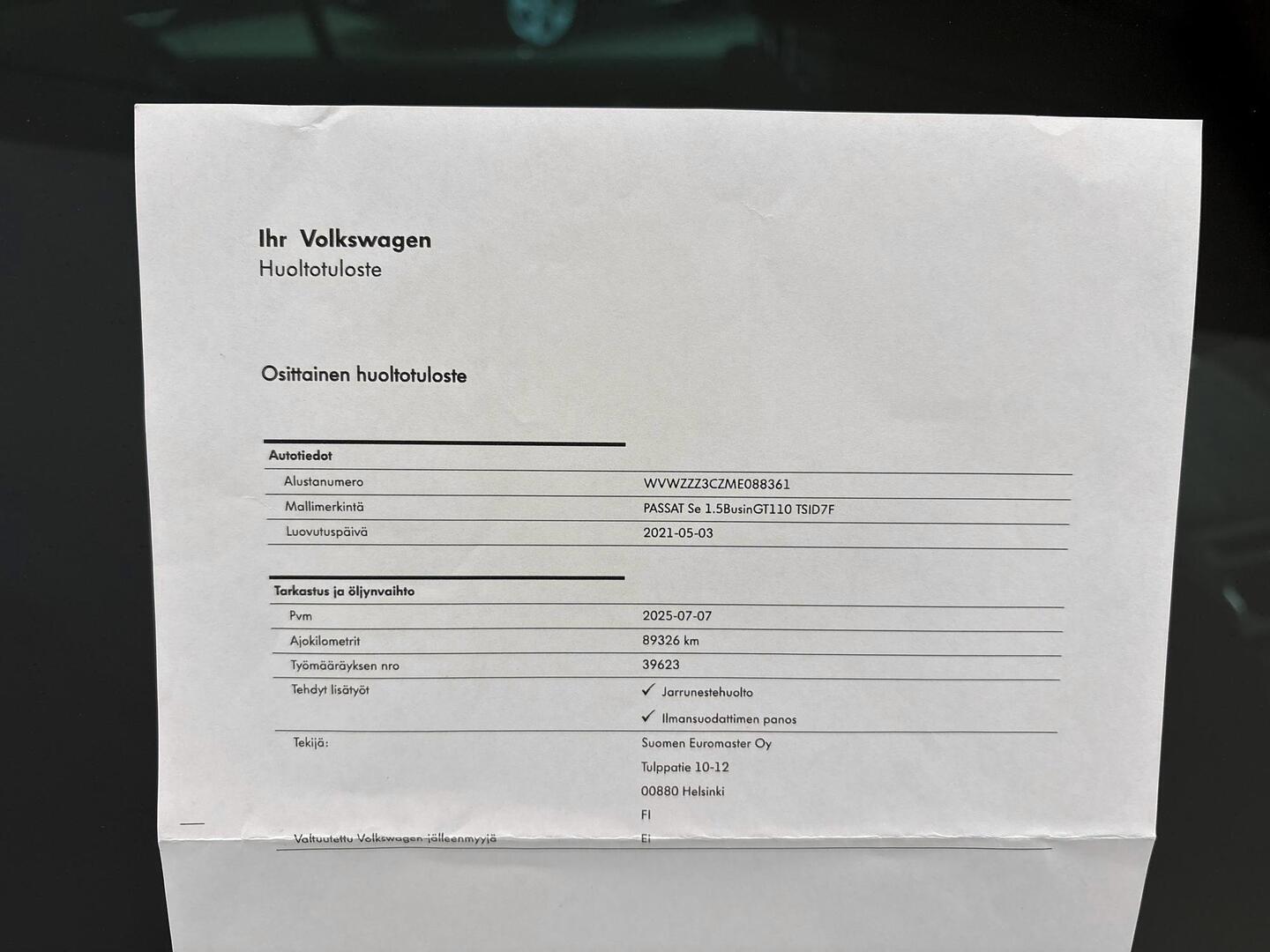 VOLKSWAGEN Passat 2021