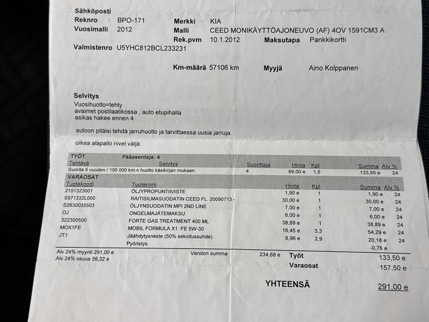KIA CEED 2012