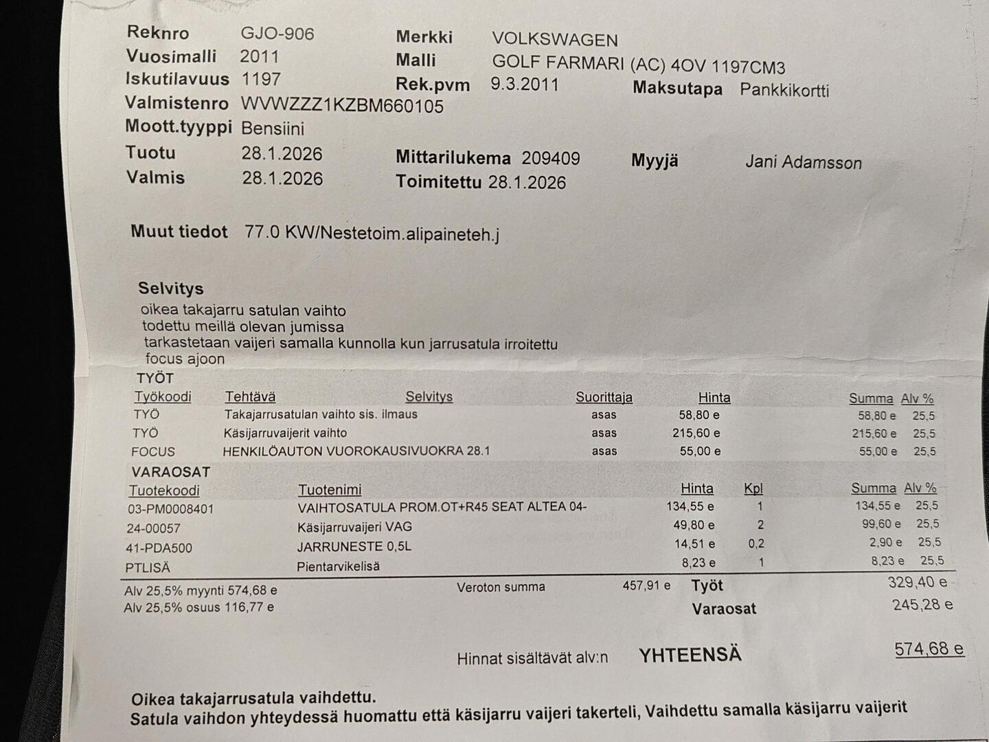 VOLKSWAGEN Golf 2011