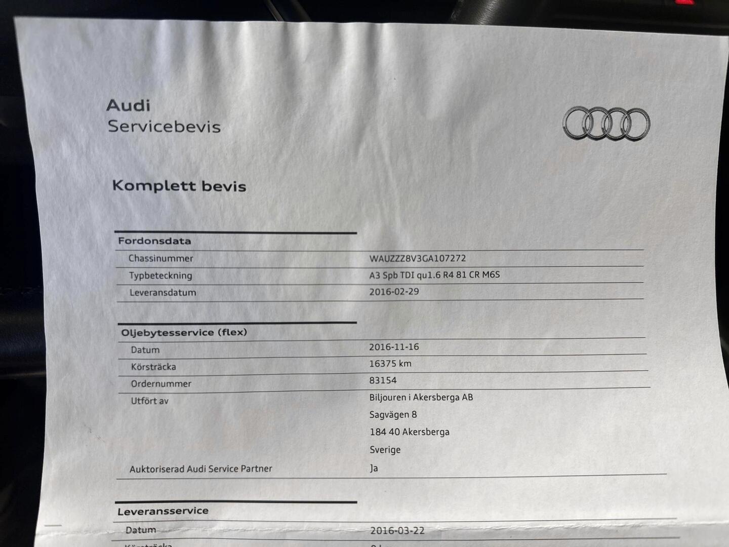 AUDI A3 2016