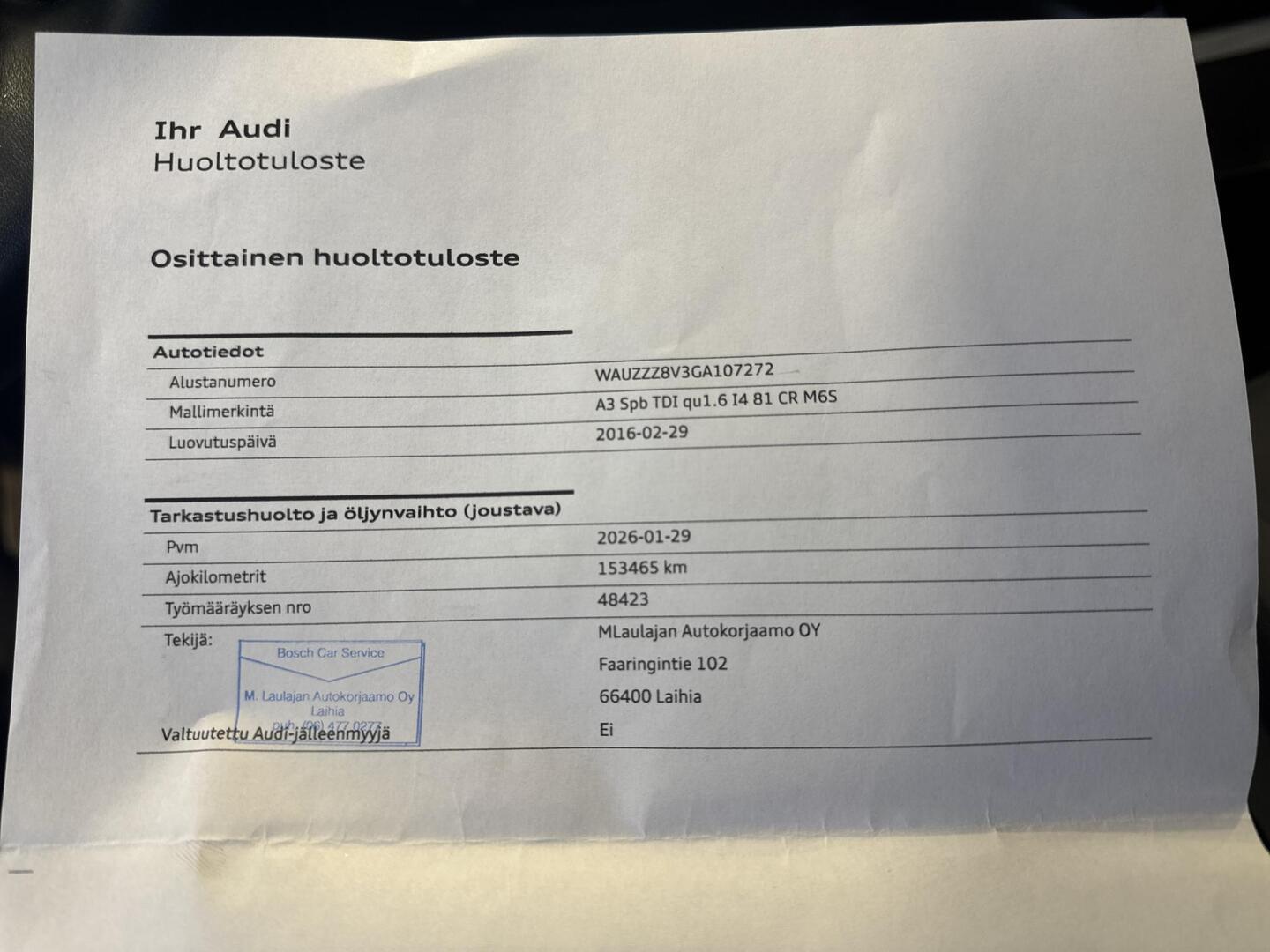 AUDI A3 2016