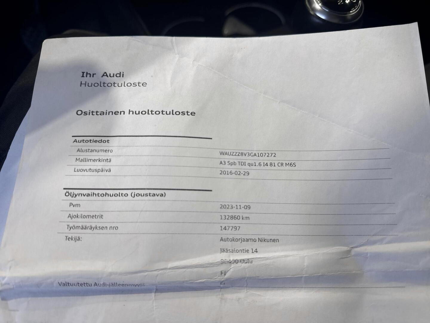 AUDI A3 2016