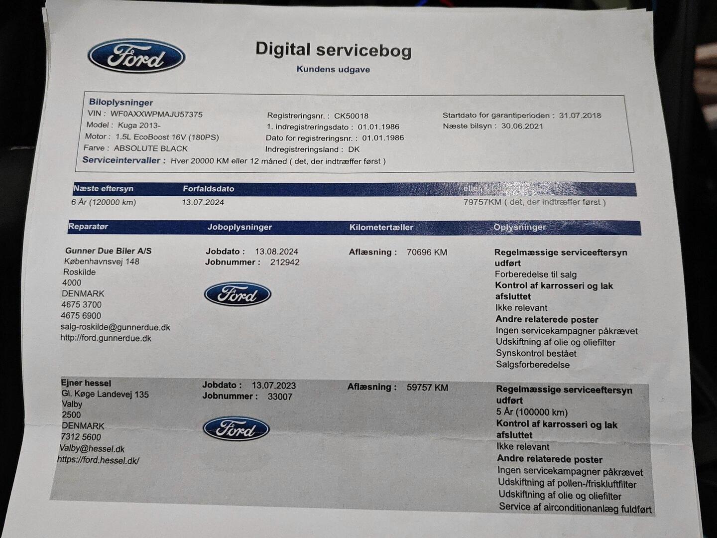 FORD KUGA 2018