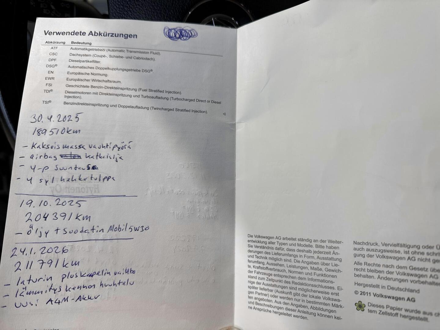 VOLKSWAGEN Passat 2012