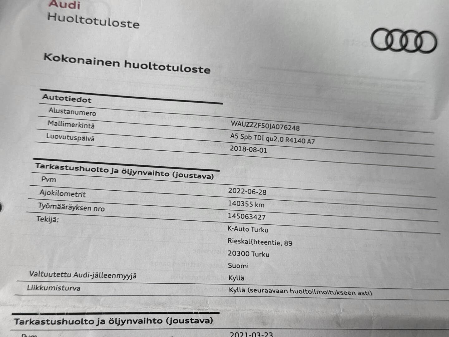 AUDI A5 2018
