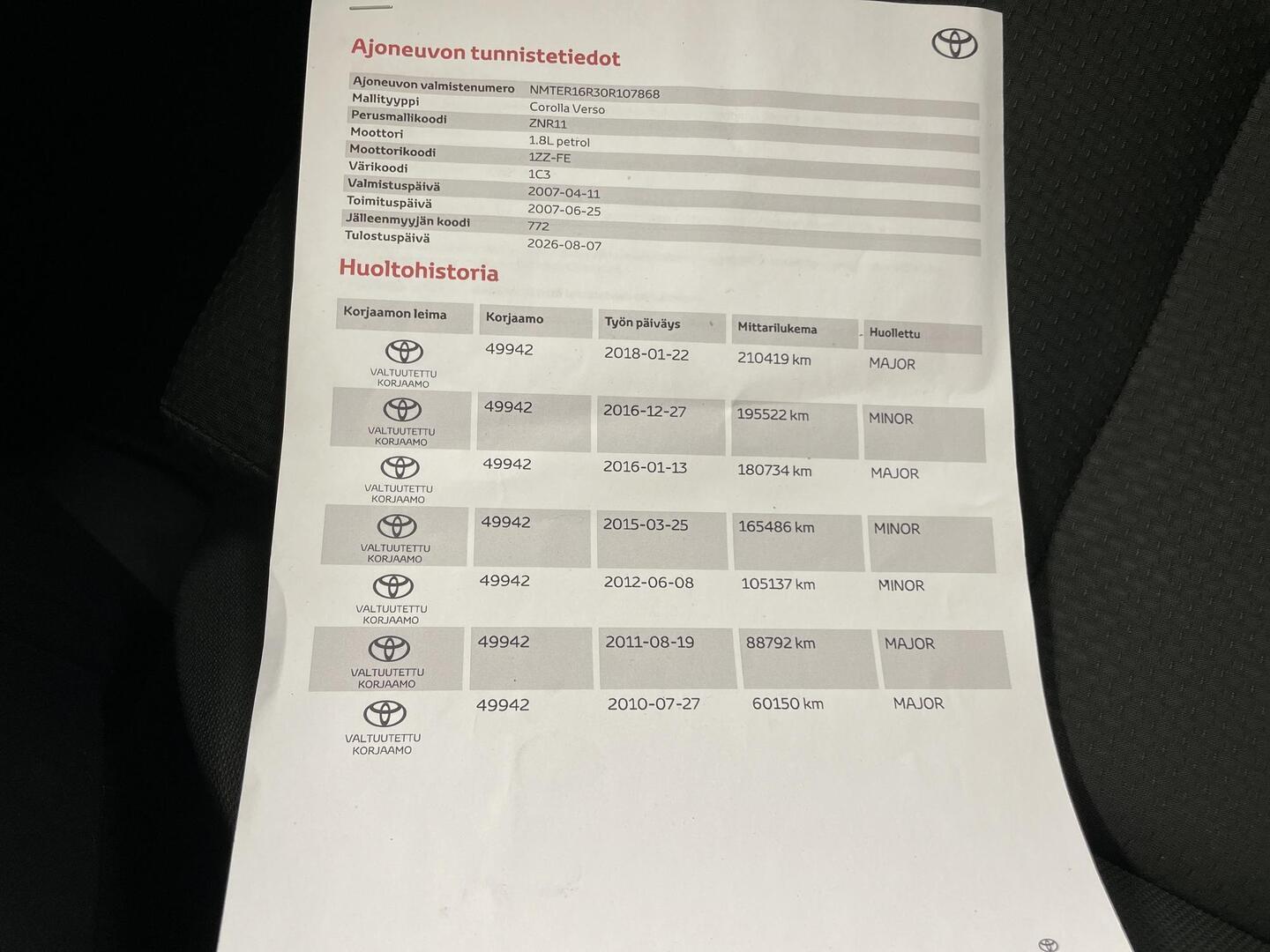 TOYOTA Corolla Verso 2007