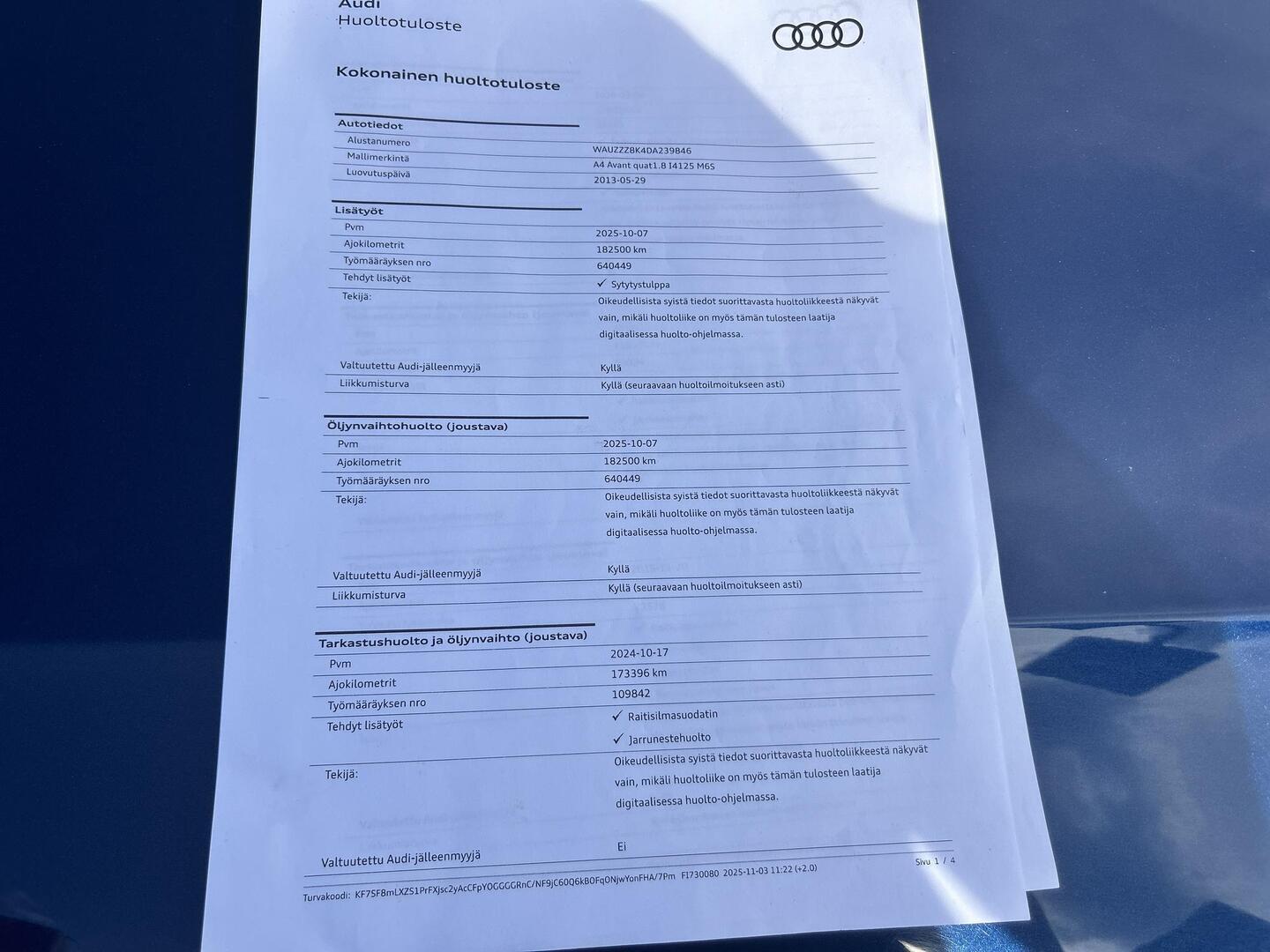 AUDI A4 2013