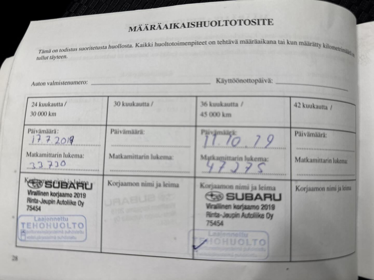 SUBARU FORESTER 2018