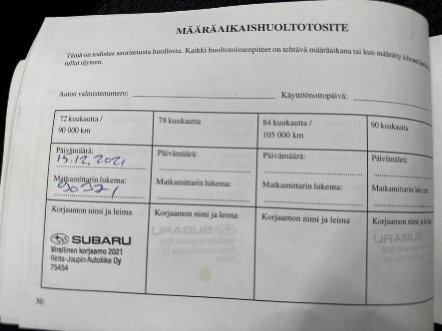 SUBARU FORESTER 2018