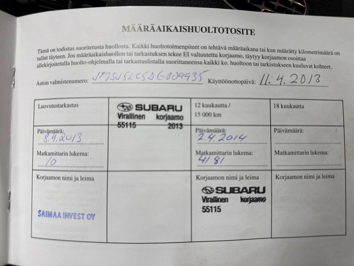 SUBARU Forester 2013