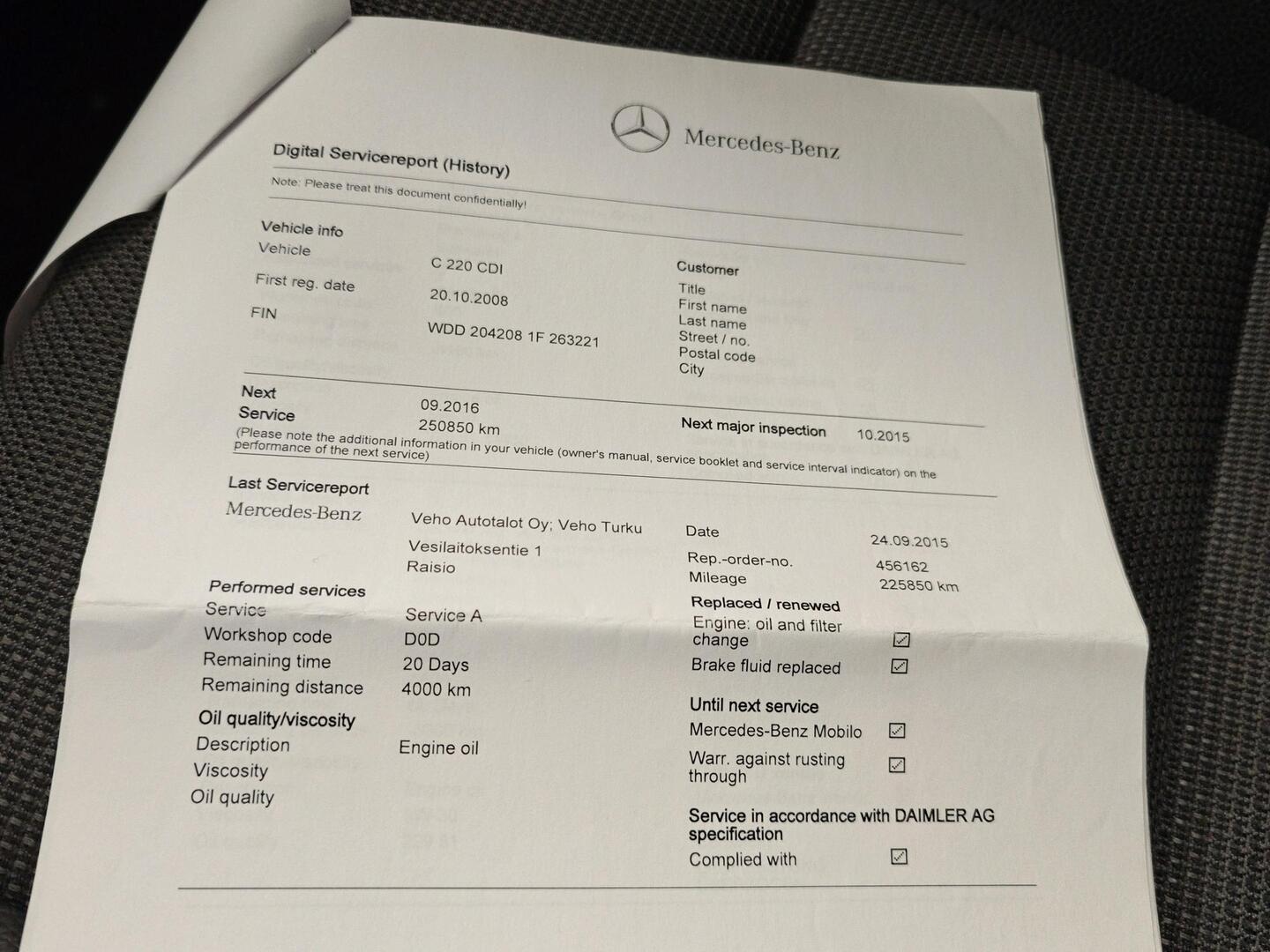 MERCEDES-BENZ C 2009