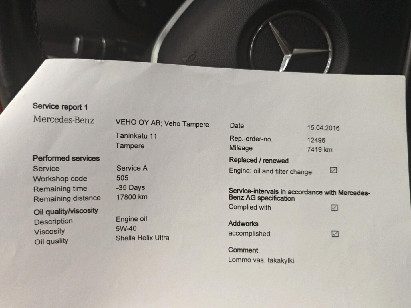 MERCEDES-BENZ A 2015