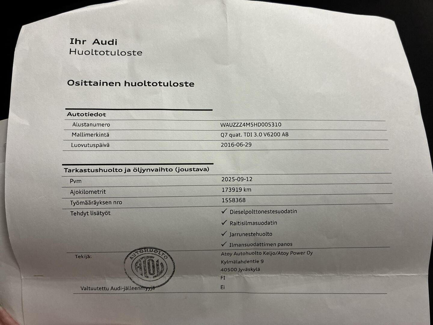 AUDI Q7 2016