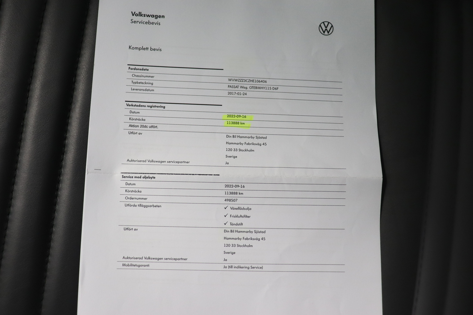 VOLKSWAGEN PASSAT 2017