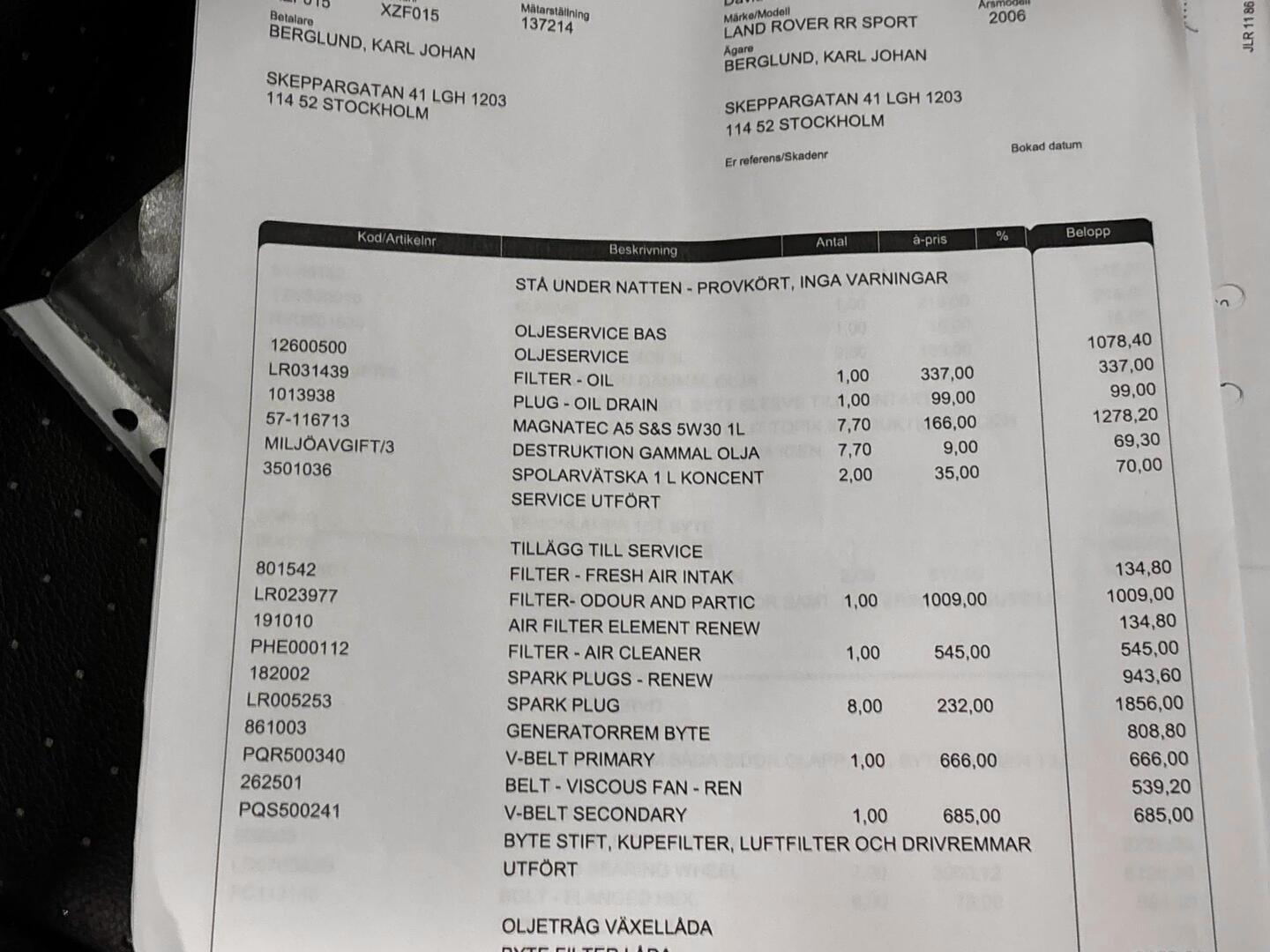 LAND ROVER Range Rover Sport 2006