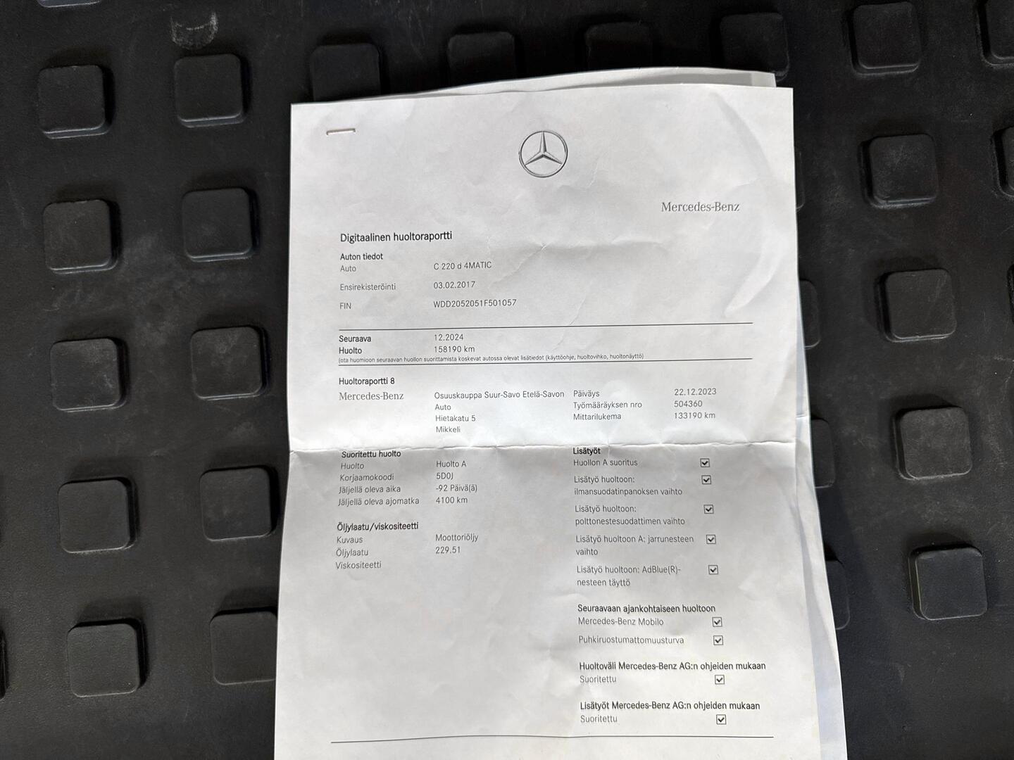 MERCEDES-BENZ C 2017