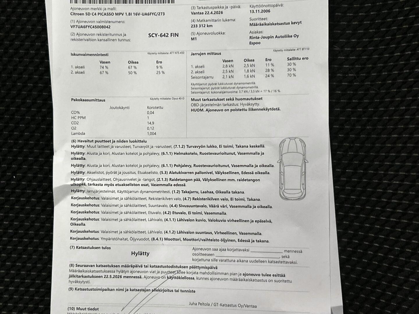 CITROEN C4 Picasso 2006