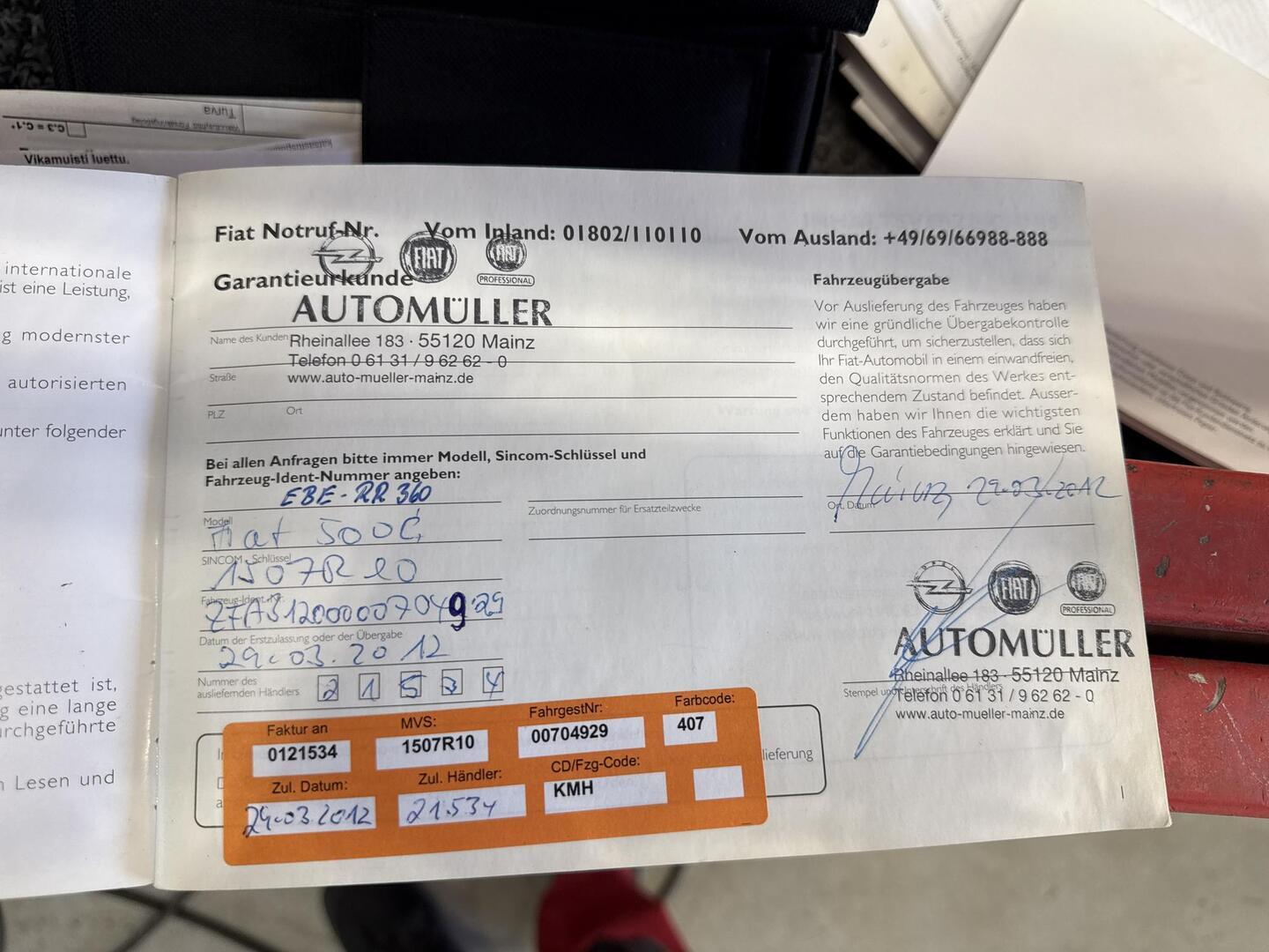 FIAT 500C 2012