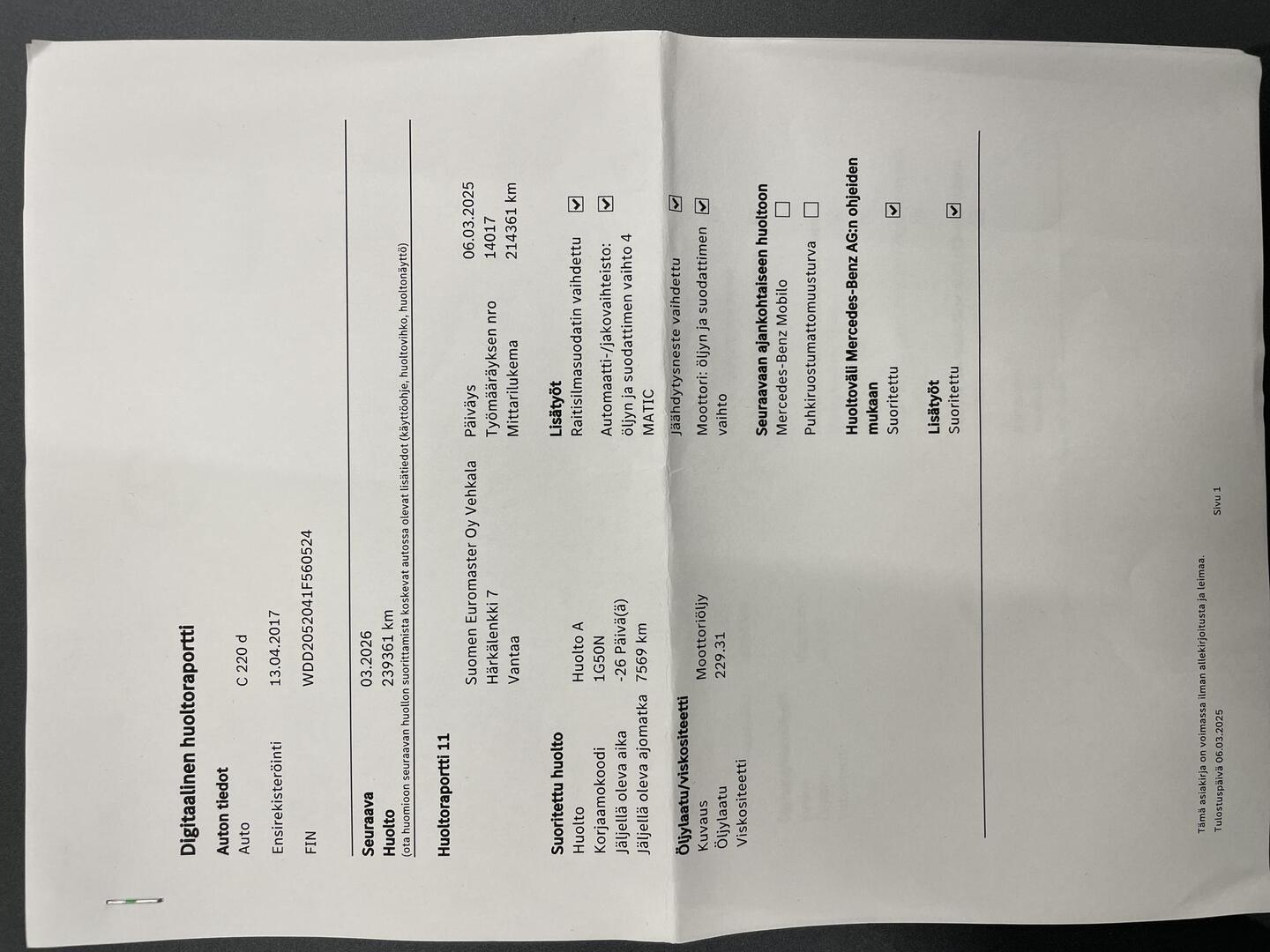 MERCEDES-BENZ C 2017