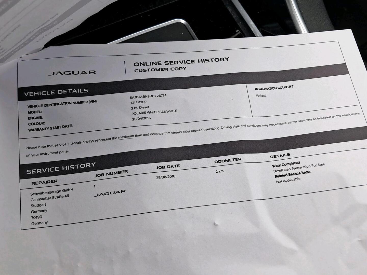 JAGUAR XF 2016