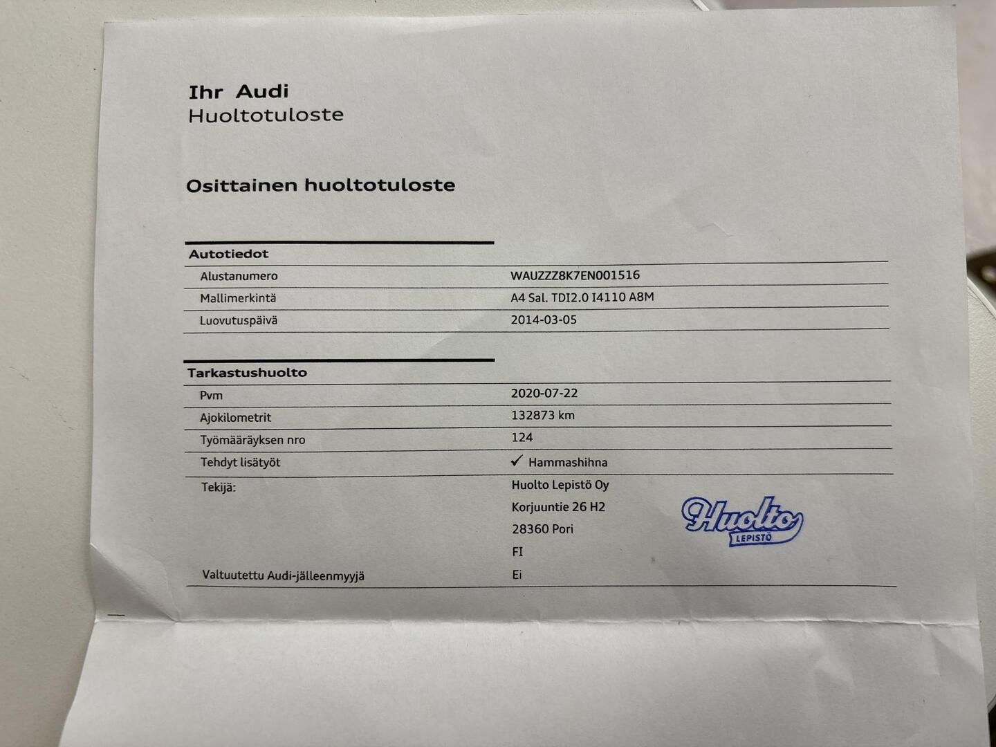 AUDI A4 2014
