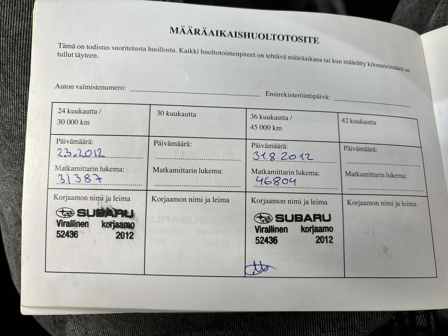 SUBARU FORESTER 2011